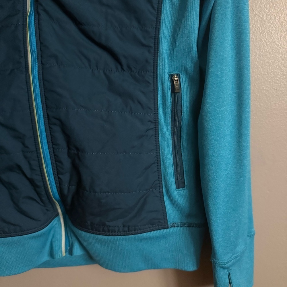 REI Blue Insulated Running Shell Puffer Jacket Women's Small Gorpcore Reflective - Picture 4 of 7